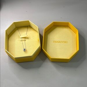 Swarovski Silver Necklace Geometric Design